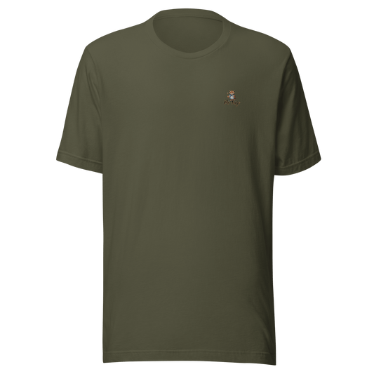 Unisex-T-Shirt - Mr. Kajo - Bestickung Ein T-Shirt - WOW! Hochwertige Mr. Kajo Logo Bestickung• 100 % gekämmte und ringgesponnene Baumwolle (Heather-Farben enthalten Polyester) €26.50